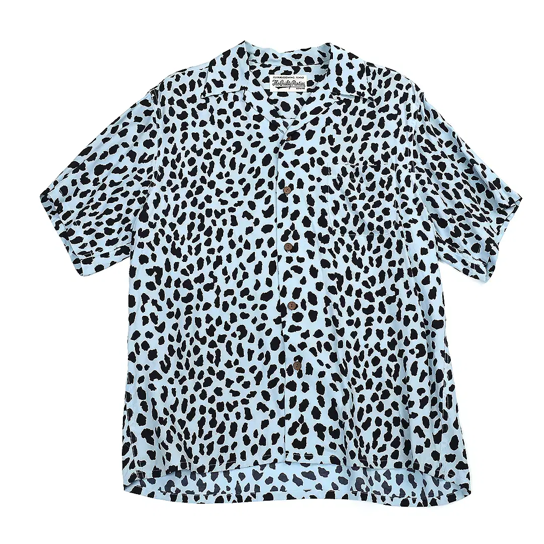 WACKO MARIA LEOPARD SS HAWAIIAN BLUE